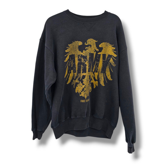 Soffe Unisex Soft Army Fort Benning Graphic Sweatshirt Dark Navy Blue Size Large - Picture 1 of 8